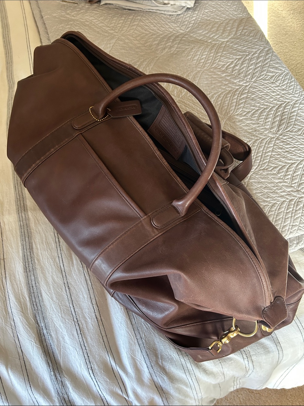 COACH Vintage Cabin Bag 503- w Strap tags and locks - pre 1994 - Picture 12 of 14